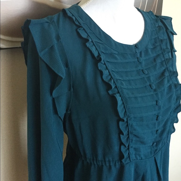 Elle • teal blouse - Picture 4 of 8